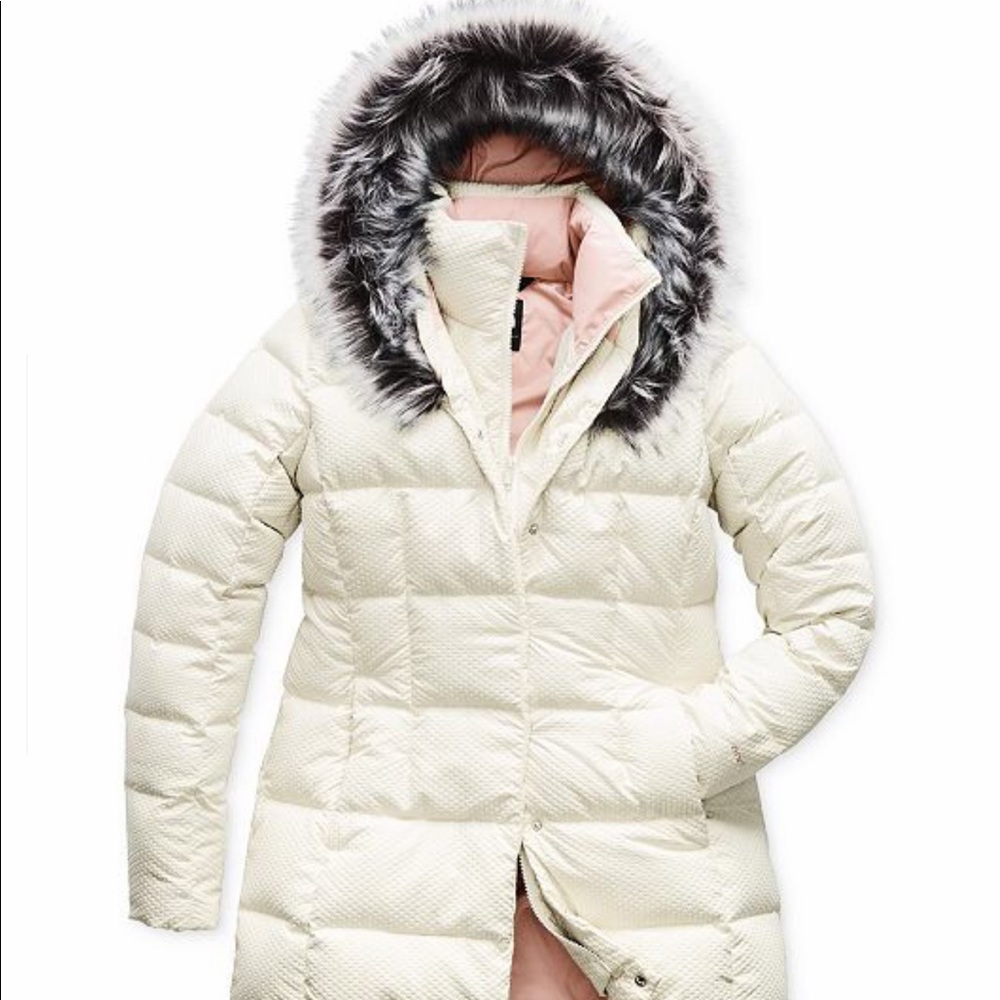 The North Face faux fur collar coat